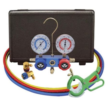 Mastercool Mastercool 89660-PRO5 Professional R134A Manifold Gauge Set With Free 3-In-1Side Mount Can Tap Valve MSC-89660-PRO5